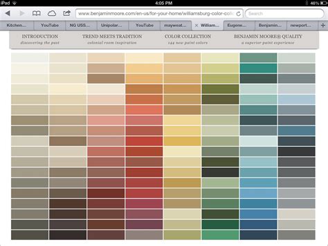 benjamin moore color coordinating chart.